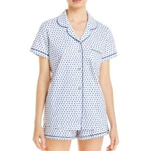 Roller Rabbit Pajama Top - Blue Hearts Short Sleeve